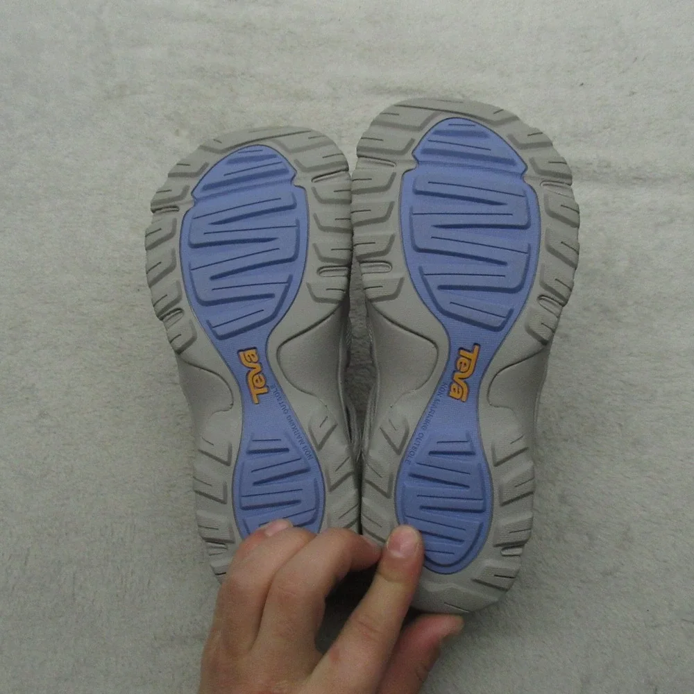 Teva Kids 3‎ Manatee Sandals Grey Bungee Lace Footbed Athletic Outdoor Hiking